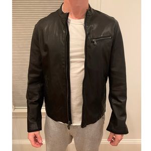 John Varvatos USA leather jacket size Large